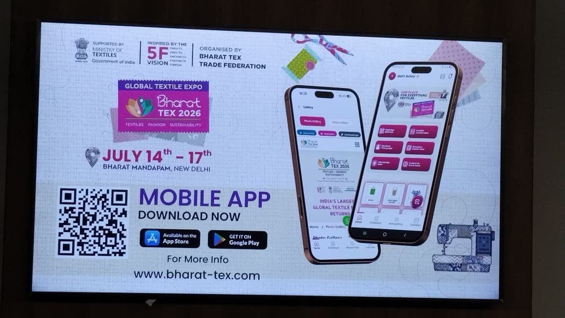 Ministry of Textiles launches Bharat Tex 2026 Mobile App. biggest textile trade show. b2b textile and apparel. Indian textile industry. daily textile news. find textile buyers.