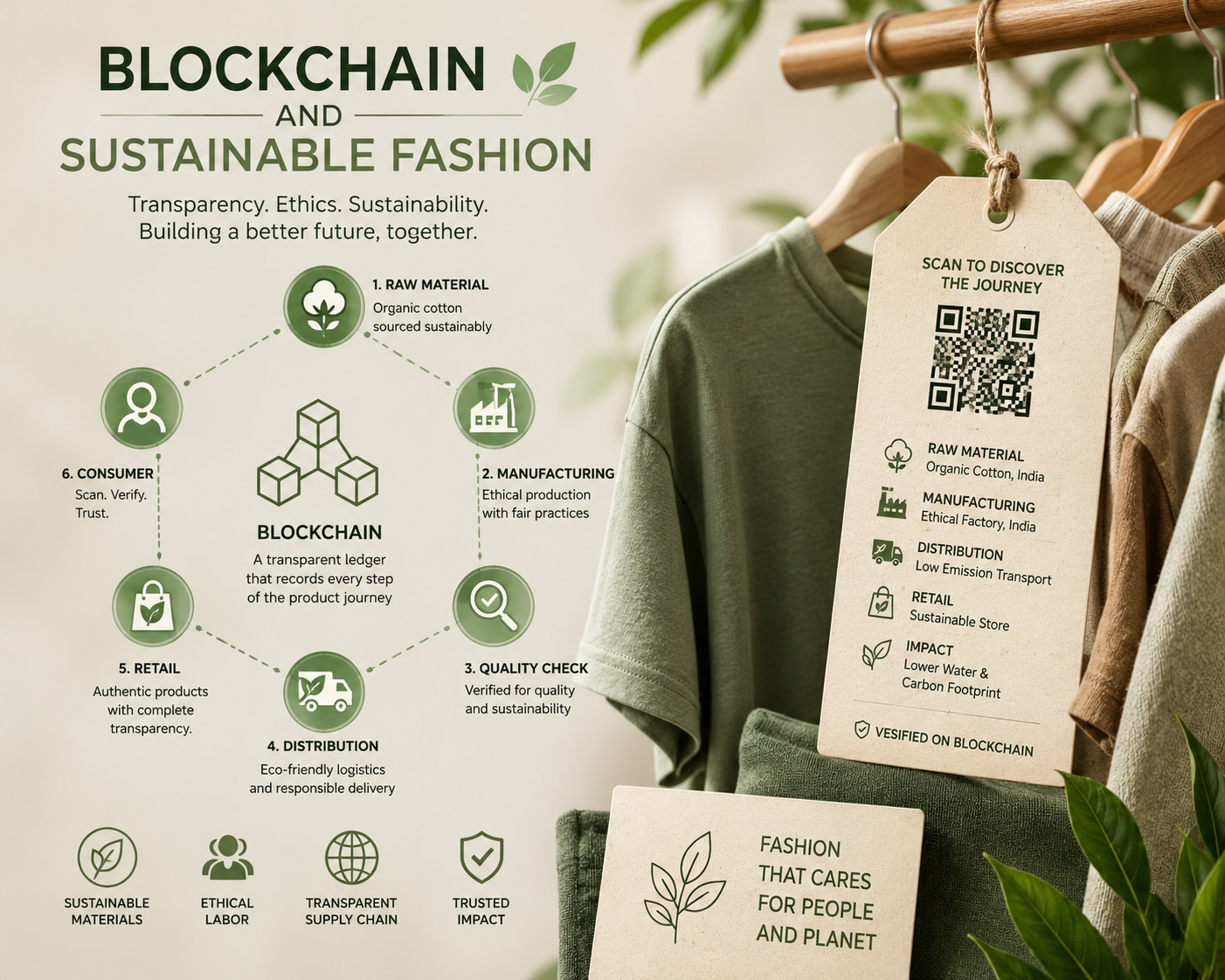 Blockchain and sustainable fashion supply chain journey from raw material to consumer