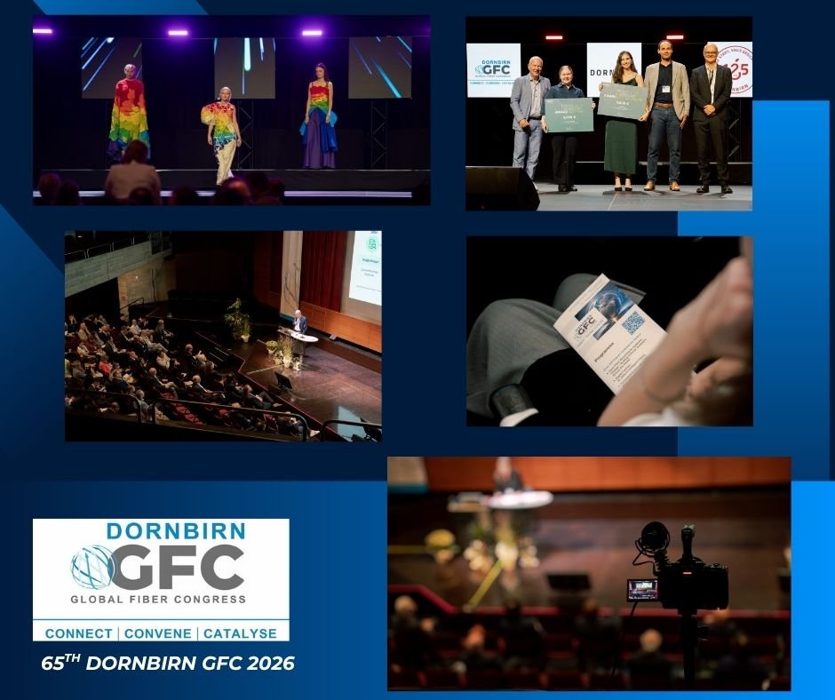 Dornbirn GFC: 65 Years of the Fiber Congress in Dornbirn. Austrian fiber institute. top fibers. fiber daily price index. best innovative fibers. fiber knowledge conference. textiles daily news.